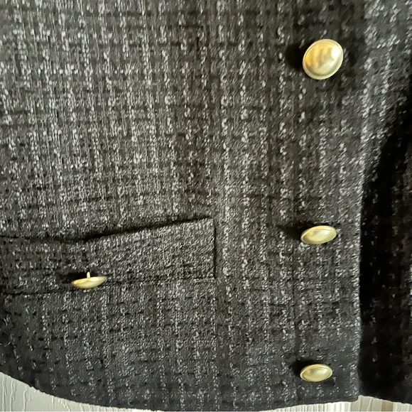 Abercrombie & Fitch Collarless Tweed Jacket - Picture 5 of 8